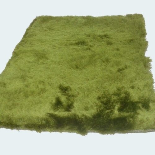 Tapis shaggy vert longues mèches