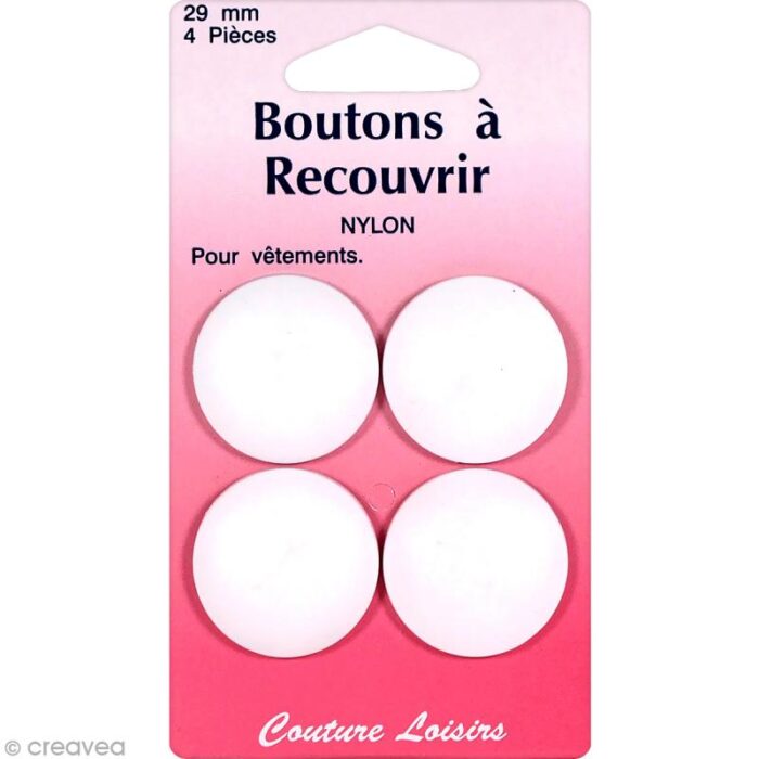 Boutons à recouvrir nylon n°29